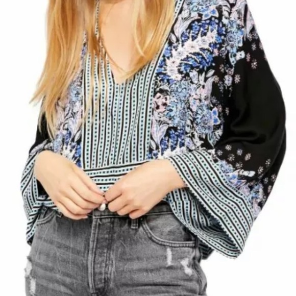 Free people boho bohemian summer loose top blouse - Picture 1 of 4